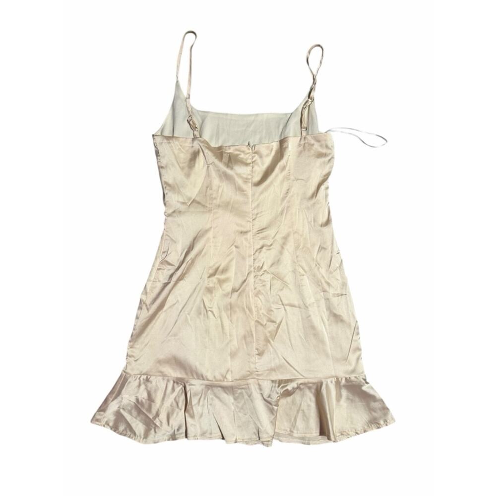 NEW Princess Polly Kiribati Mini Dress Champagne Satin Size 4 - Picture 8 of 10